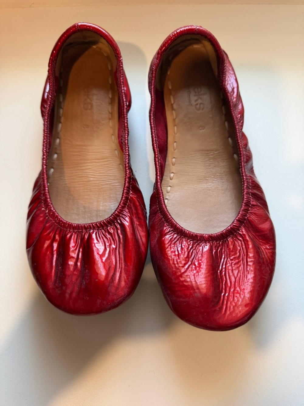 Red Diamond Tieks Size 8 - Picture 6 of 8